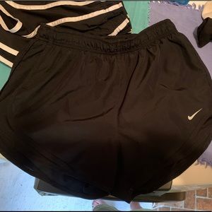 All black nike running shorts